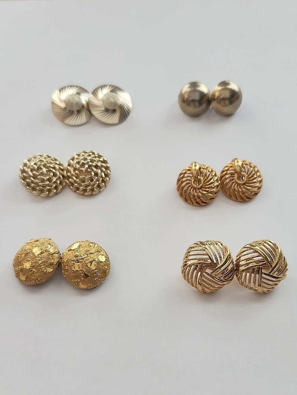 Vintage Clip-On Earrings Set Gold Variety